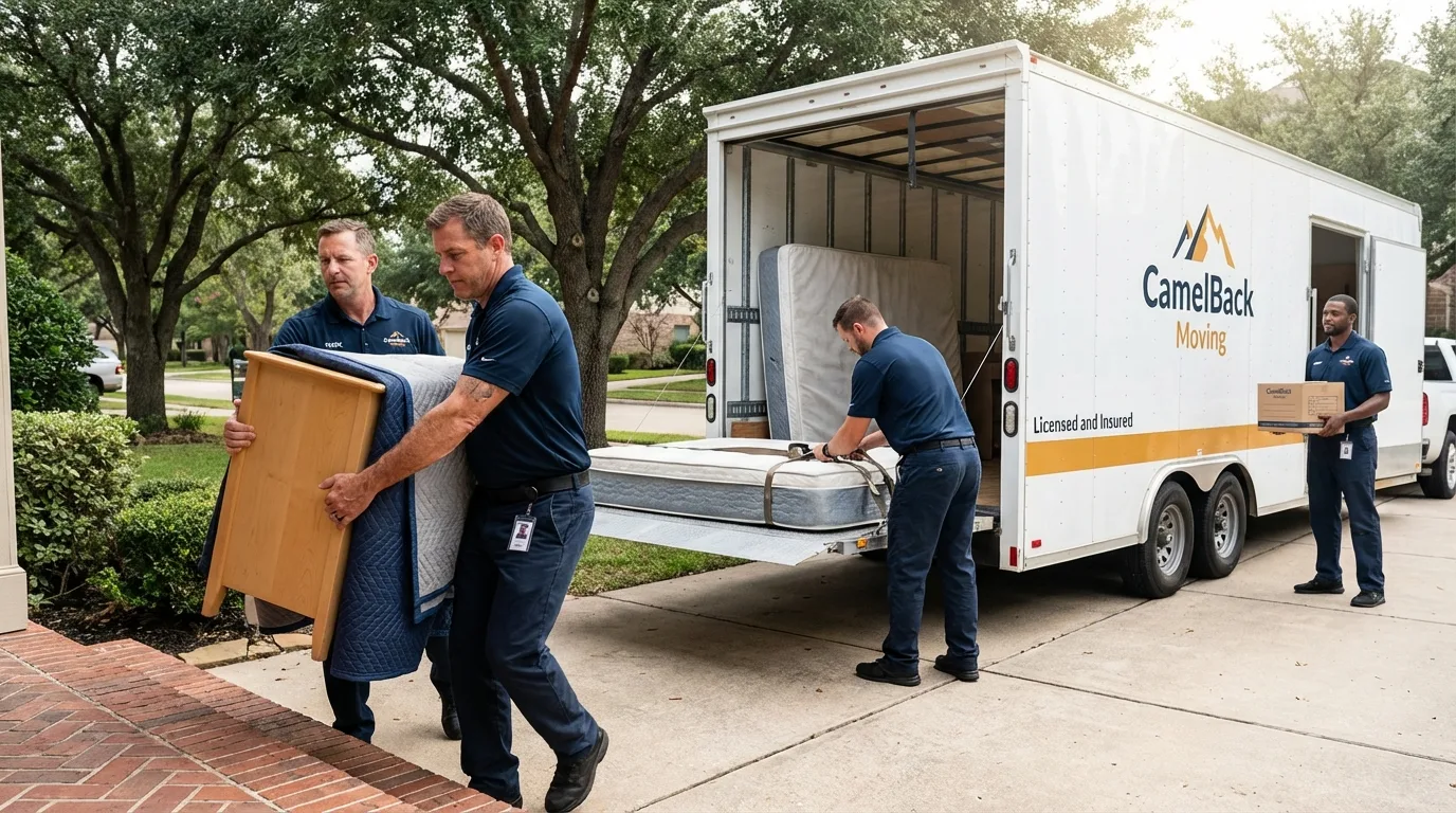 Crew loading residential truck for cross-state move from Lonaconing, MD